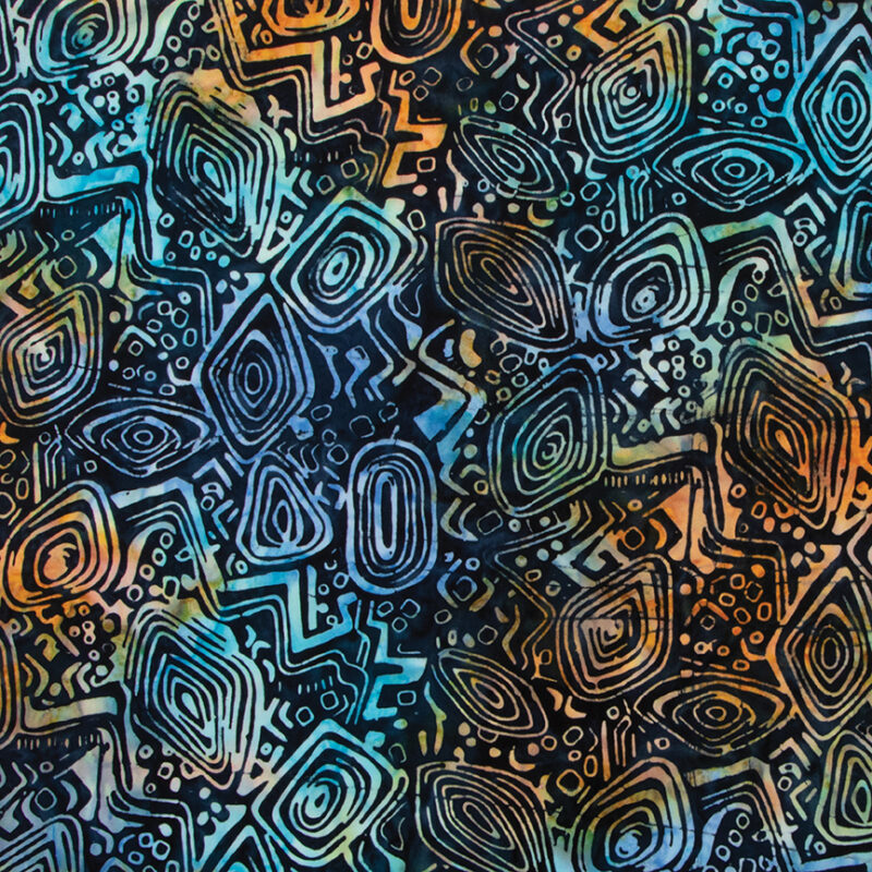 Riley Blake - BTHH1243 Round Midnight - Bayou Blues - Batik Fabric
