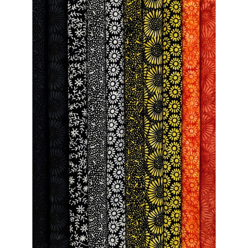 Island Batik - IB 112431793 - Black Midnight Medium Daisy - Flora Nova - Image 2