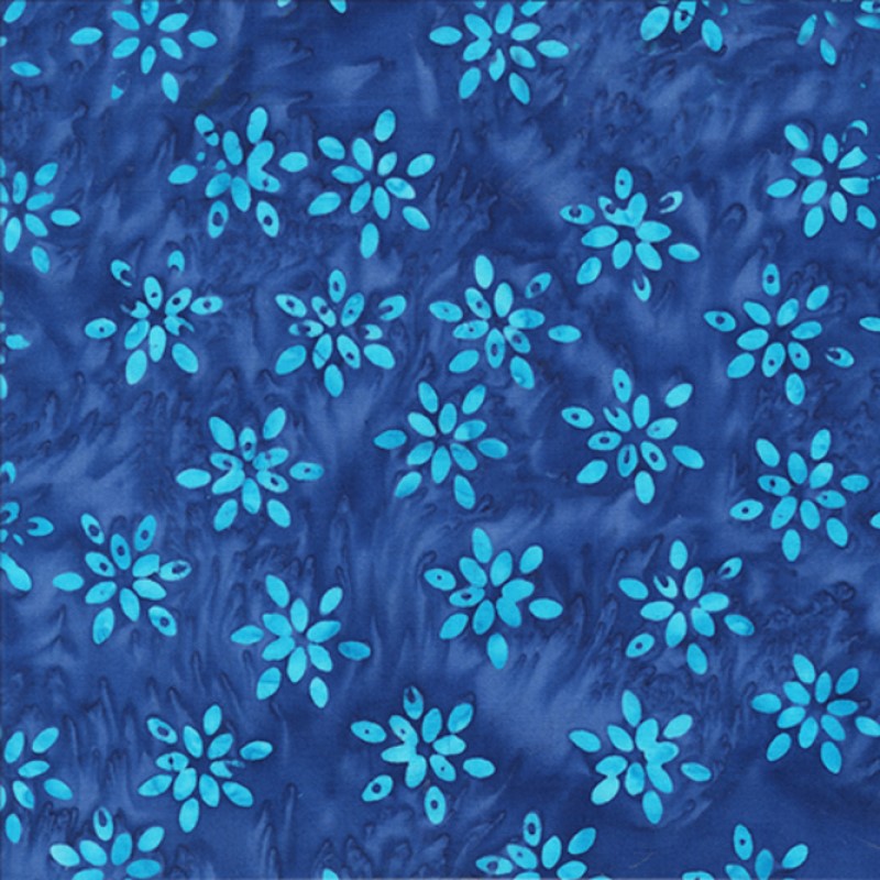 Anthology - 3529Q-X Navy Sparkling Flowers - Sunset Sky by JdJ - Batik Fabric