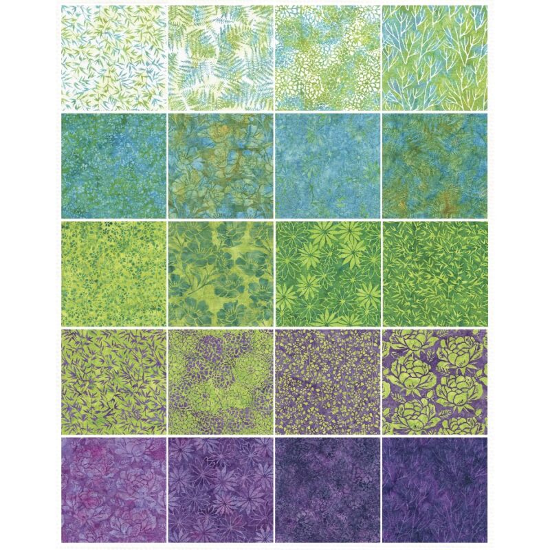 Island Batik - IB 2.5" Strip Pack SP - Petal Poetry