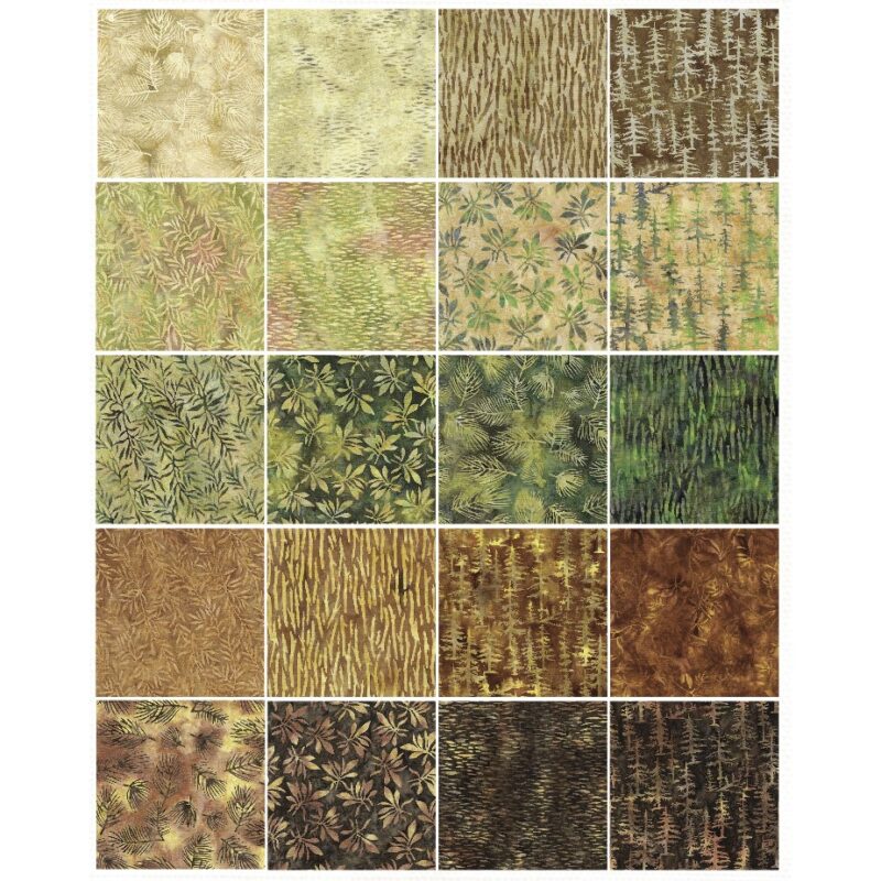 Island Batik - IB 2.5" Strip Pack SP - Whispering Woods