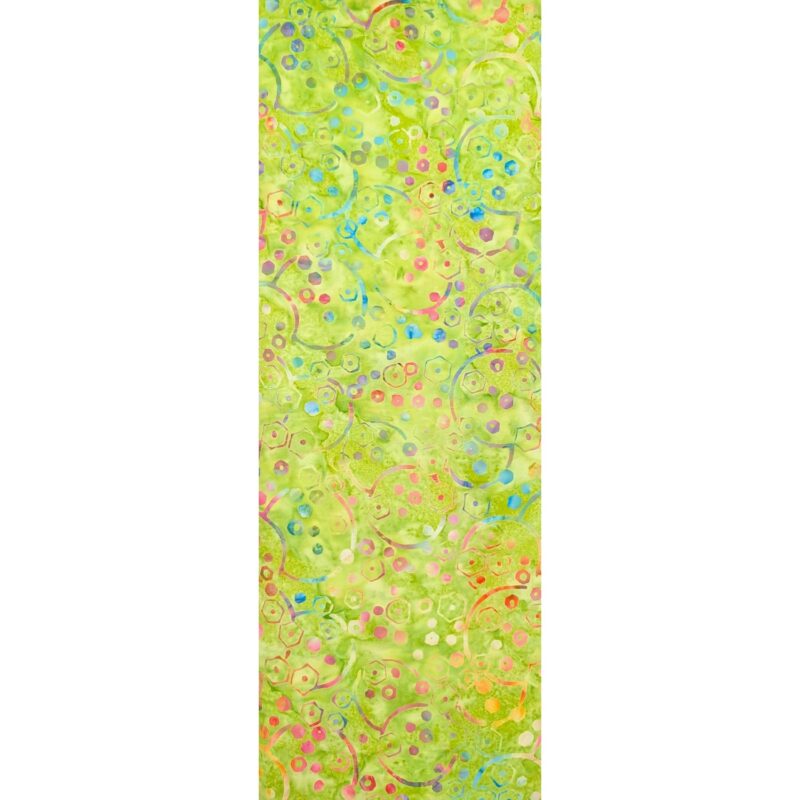 Batik Textiles - 5554 - Lime Geometric - Dragonfly Spell - Image 2
