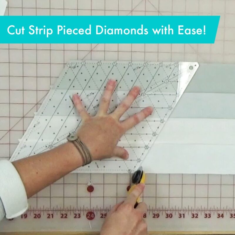 Large 60 Degree Diamond Ruler - Creative Grids - Clear Non-Slip Grip Precision Tool - Image 6
