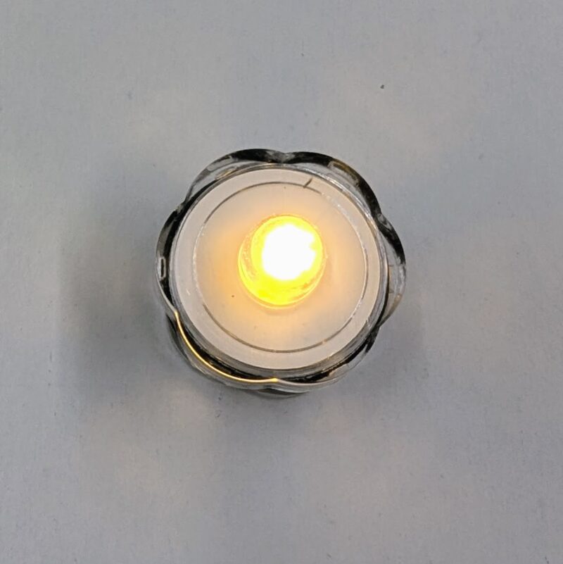 Mini Tealights - 4 Pack - OESD - LED Yellow Color - Includes Batteries, Replaceable - Image 2