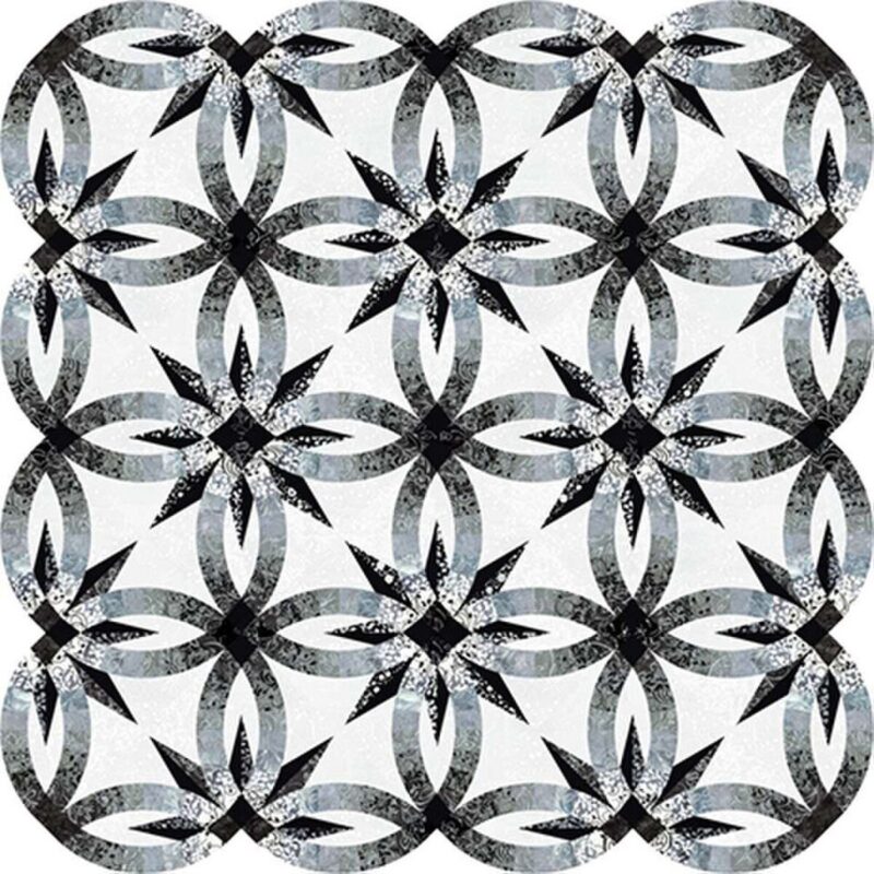 Achromatic Wedding Star Quilt Kit - Quiltworx - Judy Niemeyer