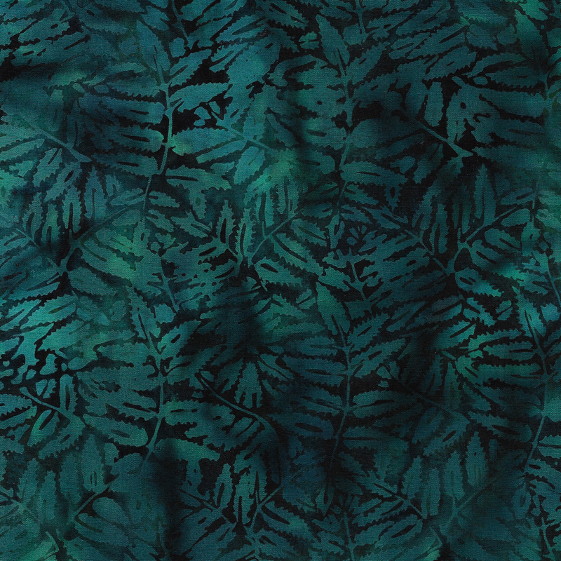 Island Batik - IB  112412585 - Blue Navy Fern - Island Zest