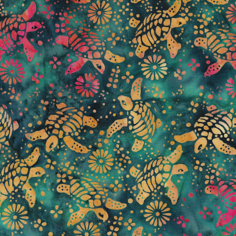 Island Batik - IB  112416985 - Teal Bermuda Turtle - Island Zest