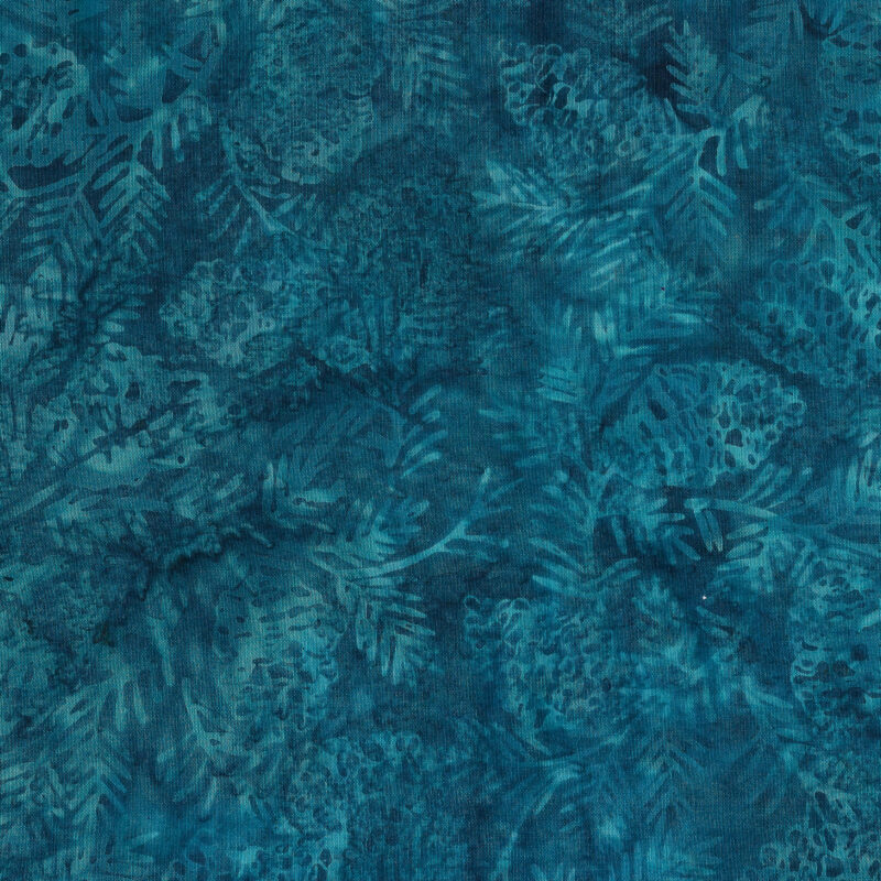 Island Batik - IB 122334997 - Teal Bridgewater Pinecones - Oasis