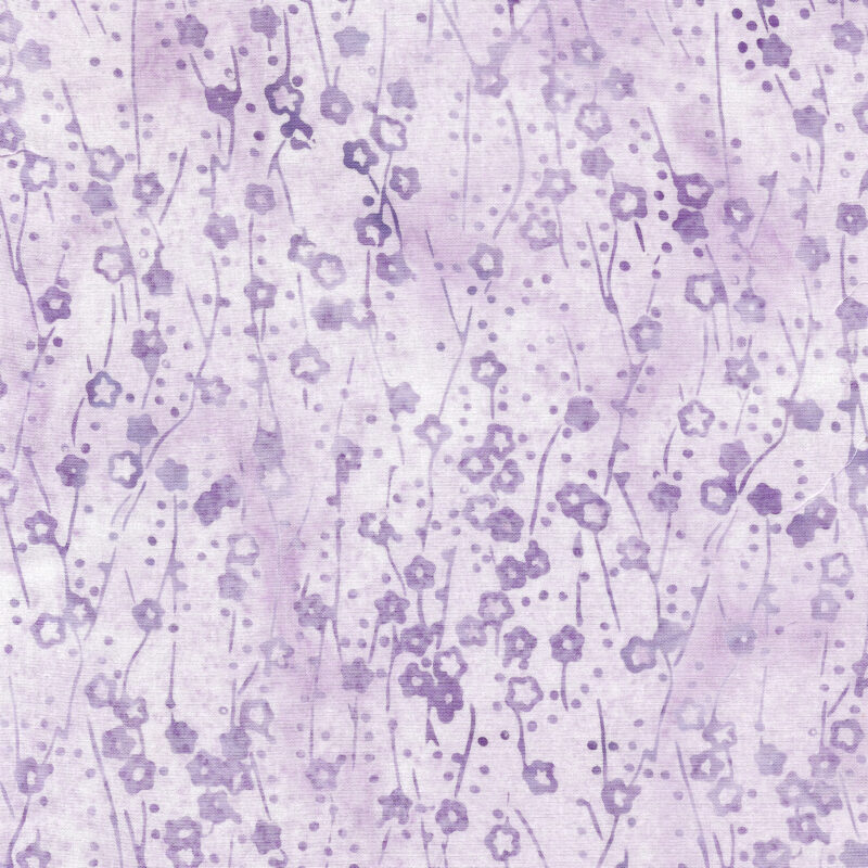 Island Batik - IB 122424400 - Purple Thistle Floral Vine - Meadow Hues