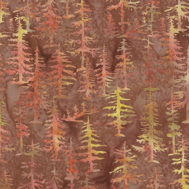 Island Batik - IB 122443071 - Brown Tea Trees - Fall Flair