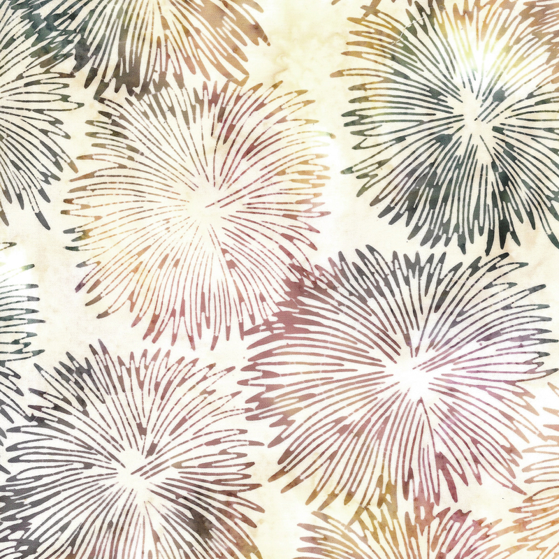 Island Batik - IB 322401007 - Neutral Ghost Ocean Flower - Earthly Stories