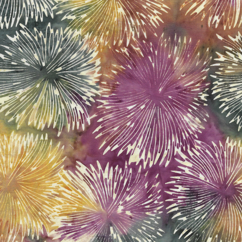 Island Batik - IB 322401822 - Multi Green Gold Magenta Ocean Flower - Earthly Stories