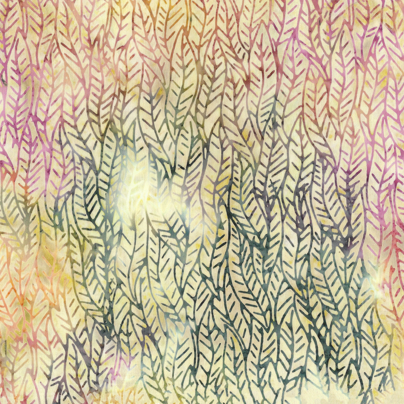 Island Batik - IB 322403203 - Yellow Parchment Braided Leaves - Earthly Stories