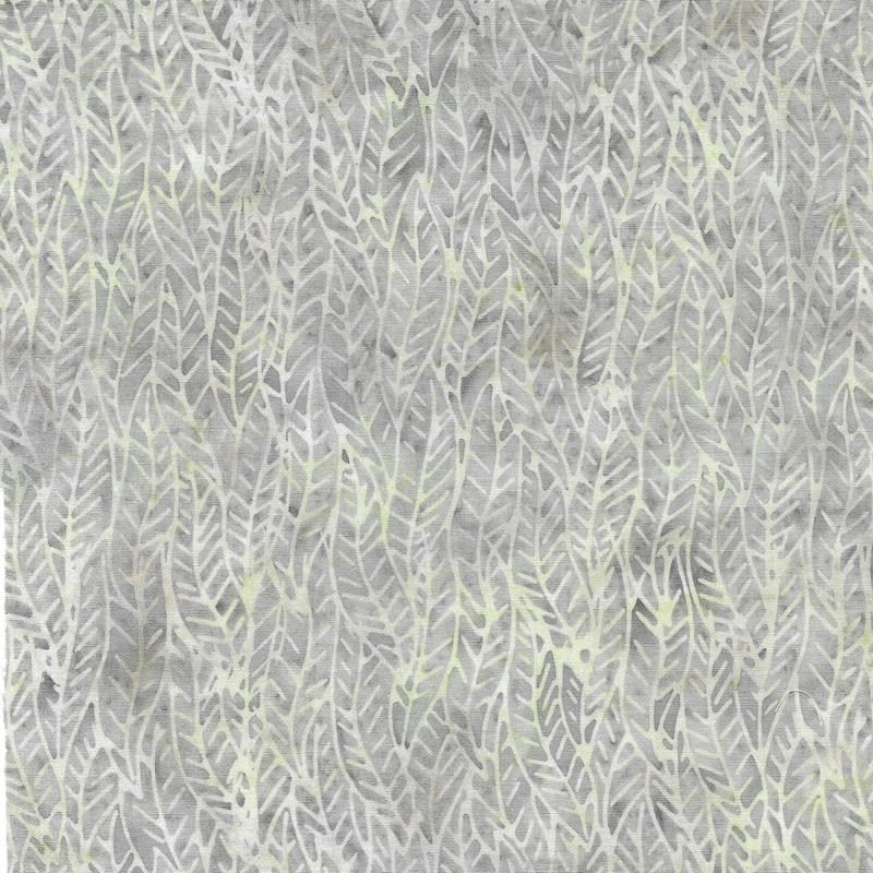 Island Batik - IB 322403705 - Grey Ice Braided Leaves - Earthly Stories