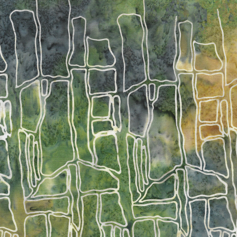 Island Batik - IB 322406811 - Multi Green Grey Gold Basalt Stone - Earthly Stories
