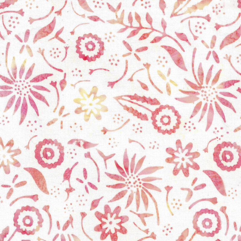Island Batik - IB 422405003 - Neutral Cream Flutter Flowers - Just Dandy