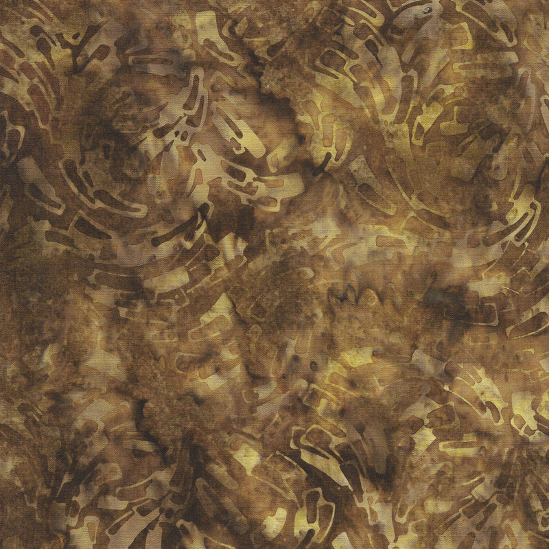 Island Batik - IB 622402083 - Brown Java Bark - Forest Flora