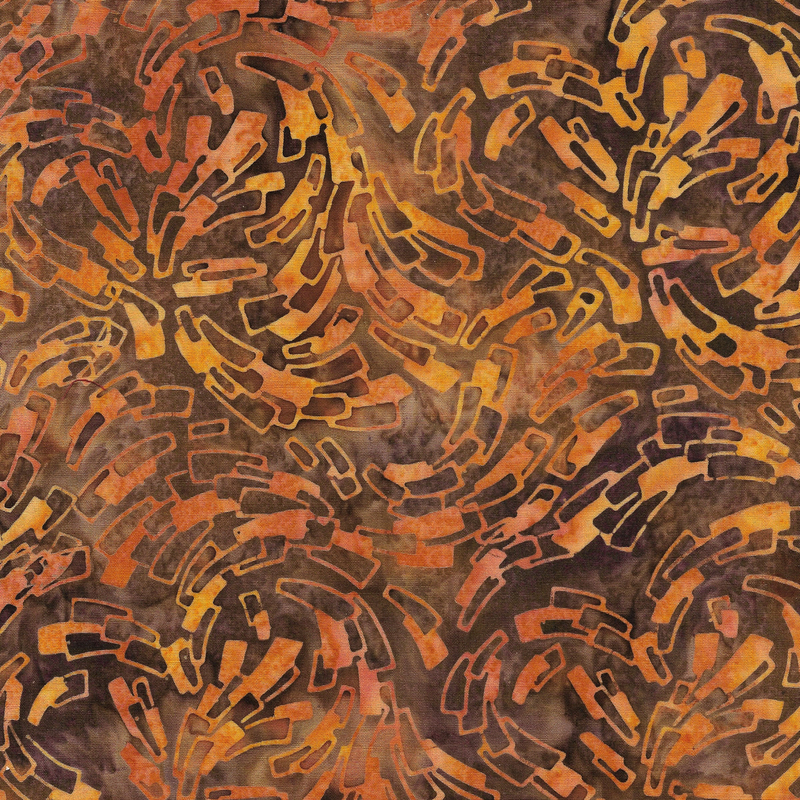 Island Batik - IB 622402832 - Multi Brown Purple Rust Bark - Forest Flora