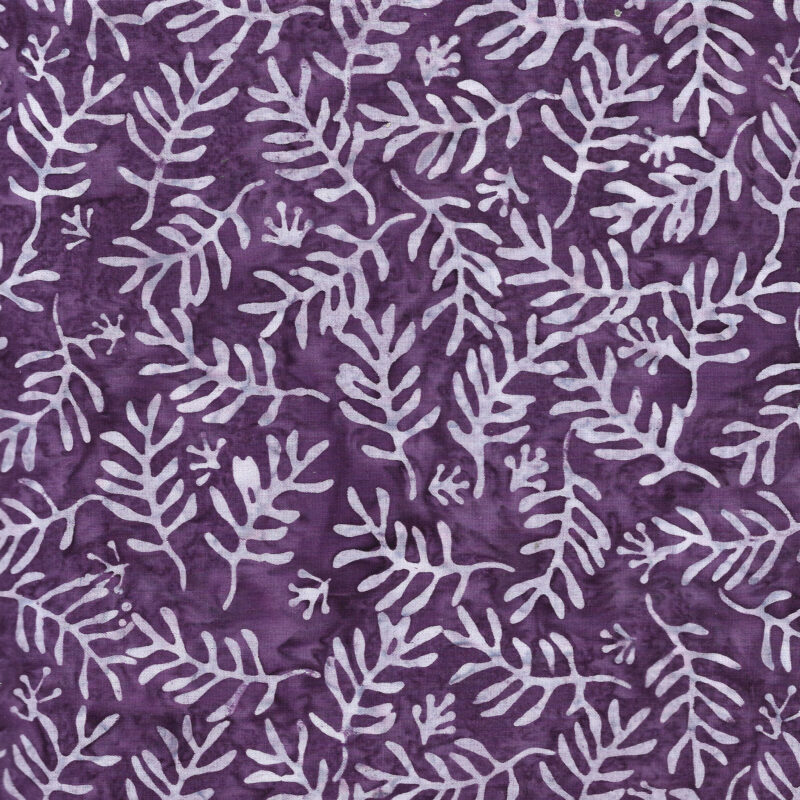 Island Batik - IB 712411435 - Purple Grape Vines and Sprigs - Shadow Blooms