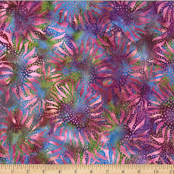Hoffman California - 884-175 Strawberry - Bali Sunflower Batik Fabric