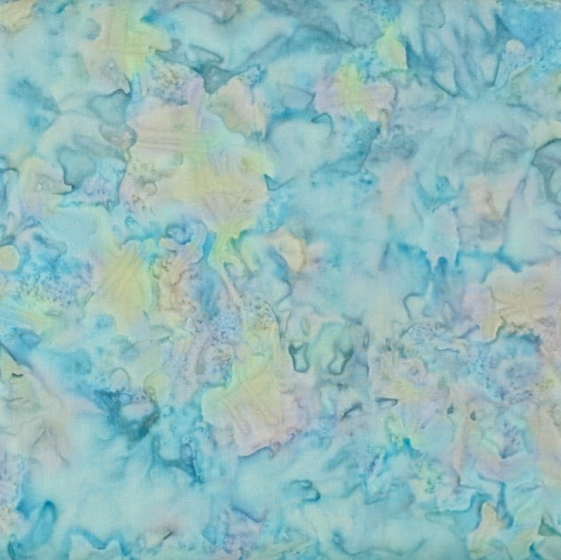 Batik Textiles - 8255 - Turquoise Lavender Green Watercolor - Blender Basics Fabric