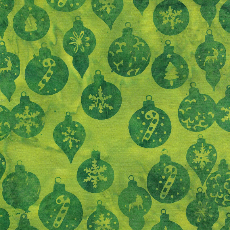 Island Batik - IB 122409615 - Green Pistachio Ornaments - Merry Moments