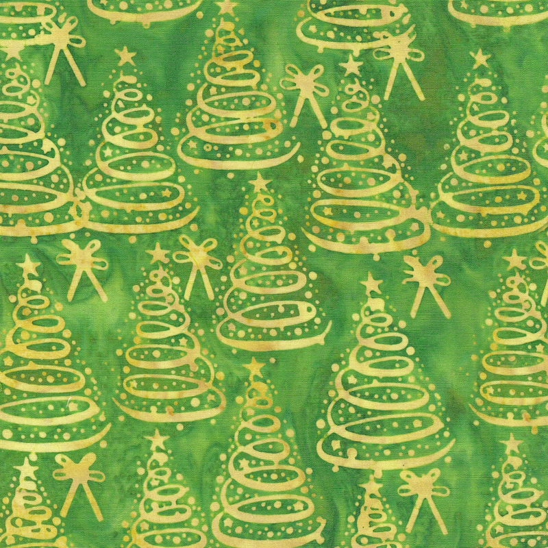 Island Batik - IB 122412615 - Green Pistachio Christmas Trees - Merry Moments