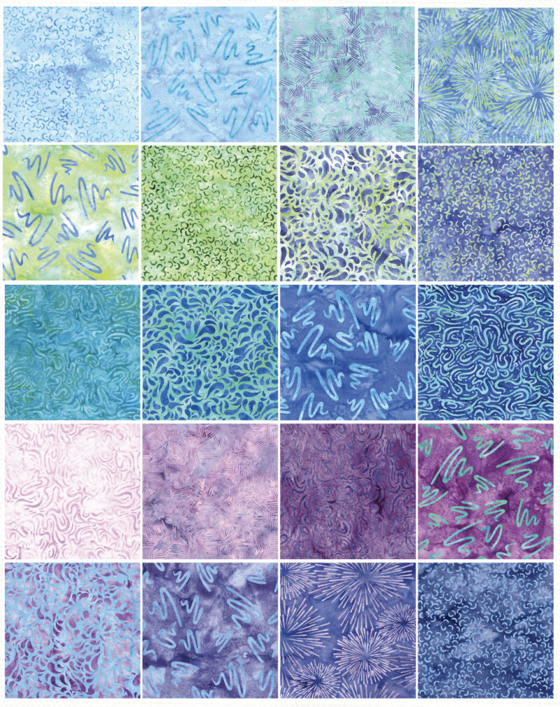 Island Batik - IB 10" Fabric Stack ST - Aurora
