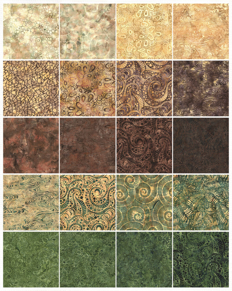 Island Batik - IB 2.5" Strip Pack SP - Earth Essence