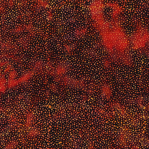 Hoffman California - 885-389 Paprika - Bali Dots Batik Fabric