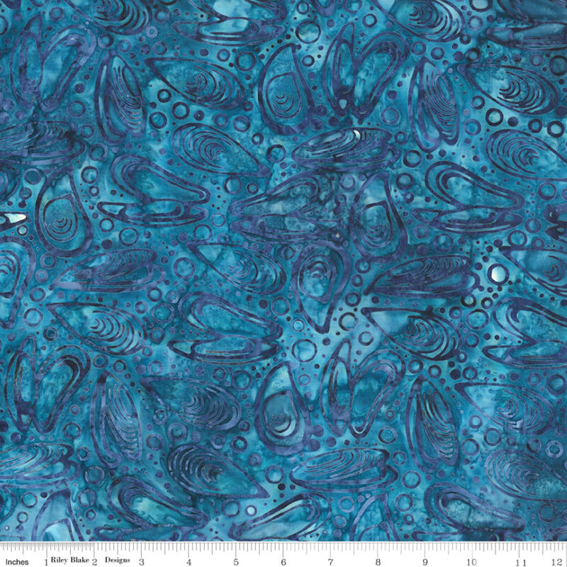 Riley Blake - BT23154-305 Denim Bijou - Toes in the Sand - Batik Fabric - Image 2