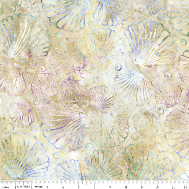 Riley Blake - BT23157-140 Seashell - Toes in the Sand - Batik Fabric - Image 2