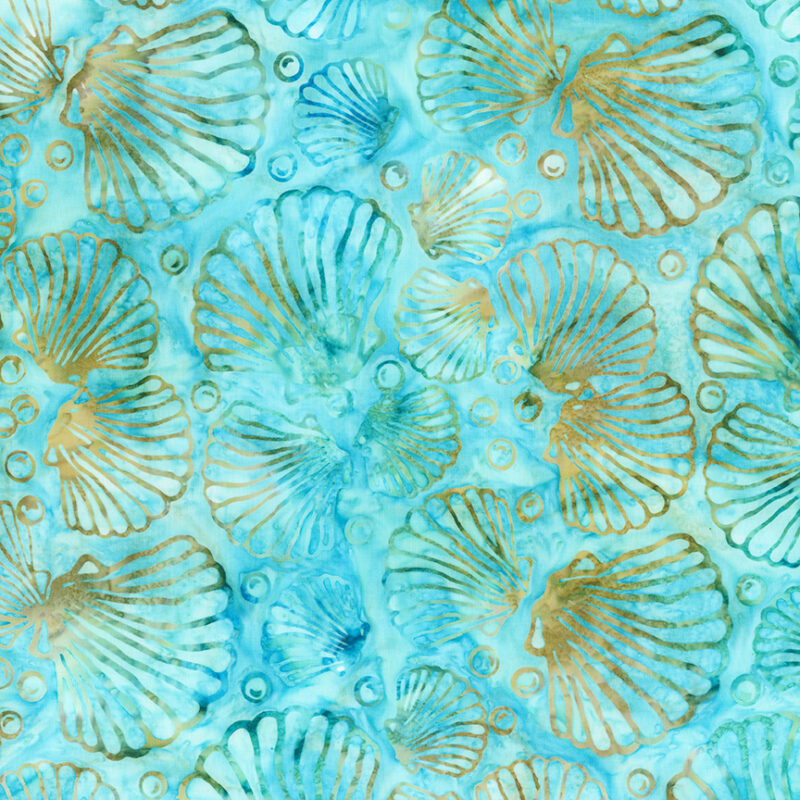 Riley Blake - BT23157-281 Caribbean Shale - Toes in the Sand - Batik Fabric