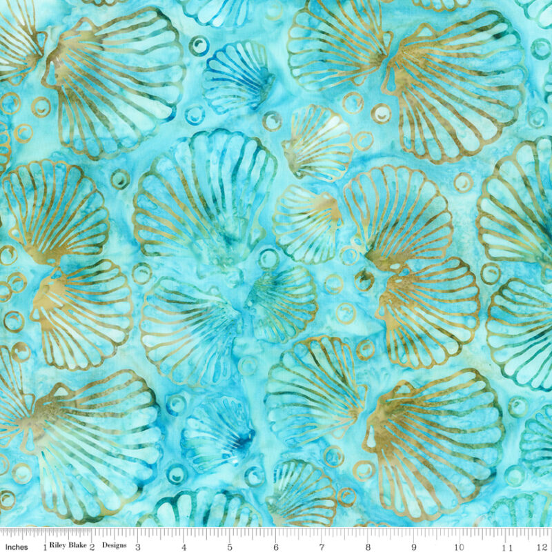 Riley Blake - BT23157-281 Caribbean Shale - Toes in the Sand - Batik Fabric - Image 2