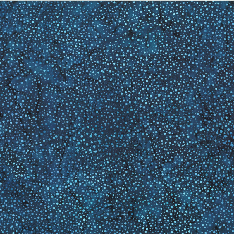 Hoffman California - 885-758 Dark Blue - Bali Dots Batik Fabric