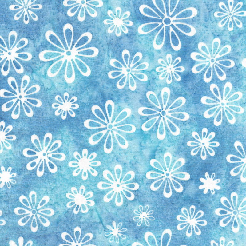Island Batik - IB 122410517 - Blue Mystic Seasonal Floral - Tinsel Treasures