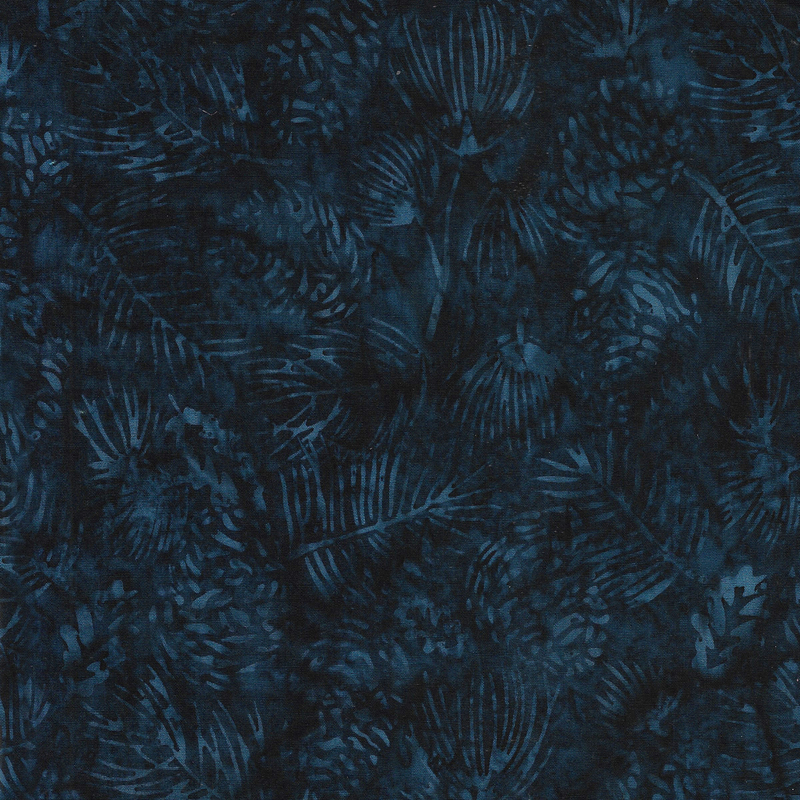 Island Batik - IB 122414595 - Blue Midnight Blue Pinecone and Needles - Autumn Twilight