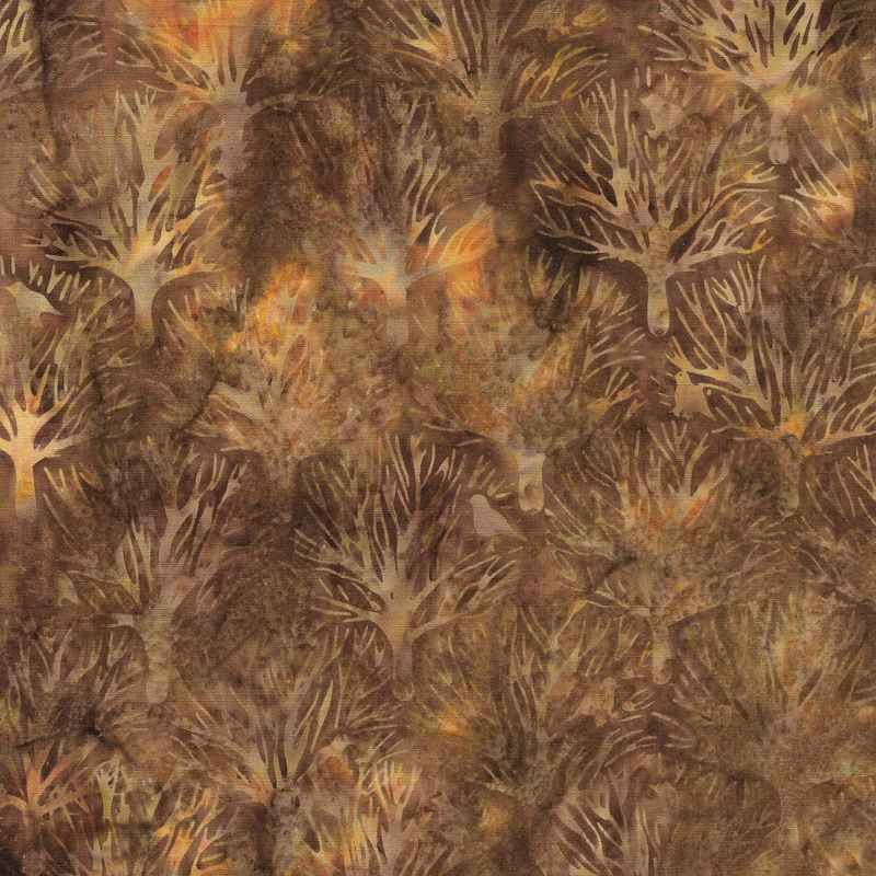 Island Batik - IB 122416076 - Brown Brownie Tree Raven - Rustic Riches