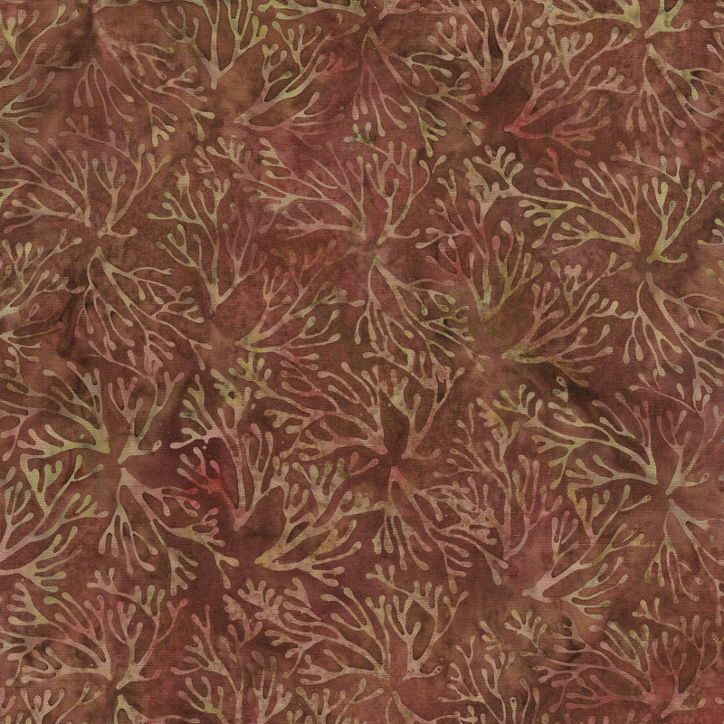 Island Batik - IB 122417079 - Brown Sienna Sprig Stems - Rustic Riches
