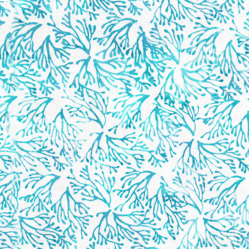 Island Batik - IB 122417700 - White Sprig Stems - Autumn Twilight