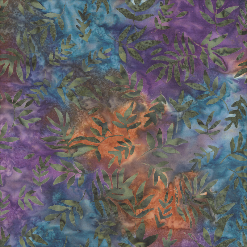 Anthology - 2767Q-X Rustic Ferns - Rustic Jewel - Batik Fabric