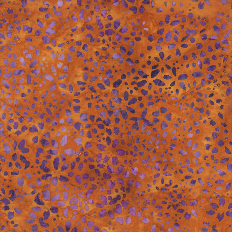 Anthology - 2771Q-X Burnt Orange Petals - Rustic Jewel - Batik Fabric