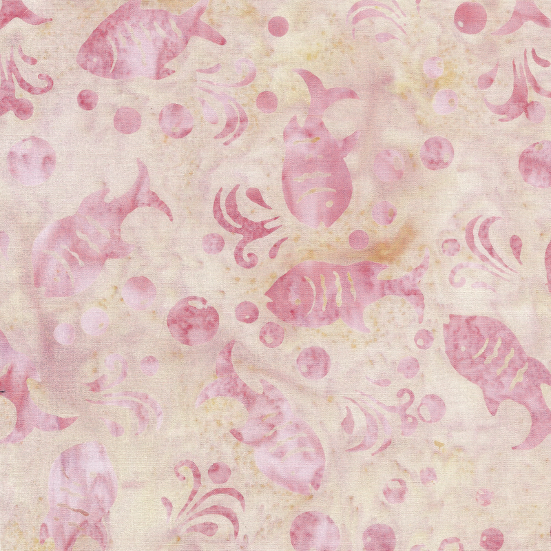Island Batik - IB 922401305 - Red Shell Fish - Splish Splash