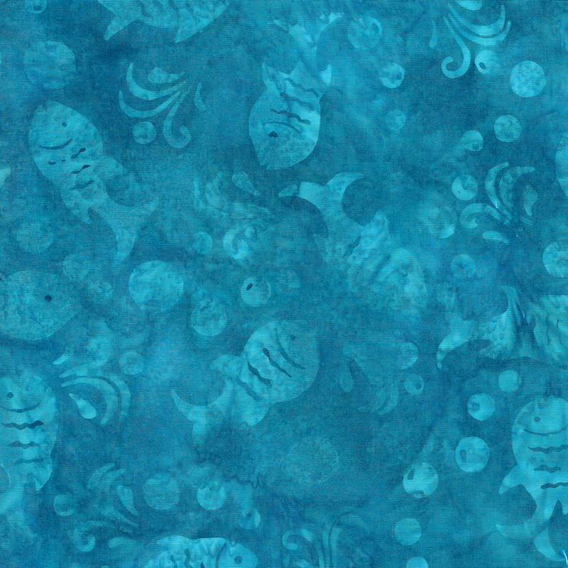 Island Batik - IB 922401955 - Teal Aruba Fish - Splish Splash