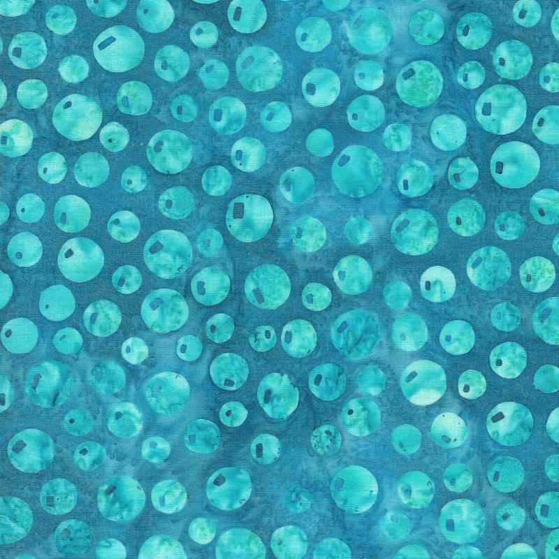 Island Batik - IB 922402955 - Teal Aruba Packed Bubbles - Splish Splash