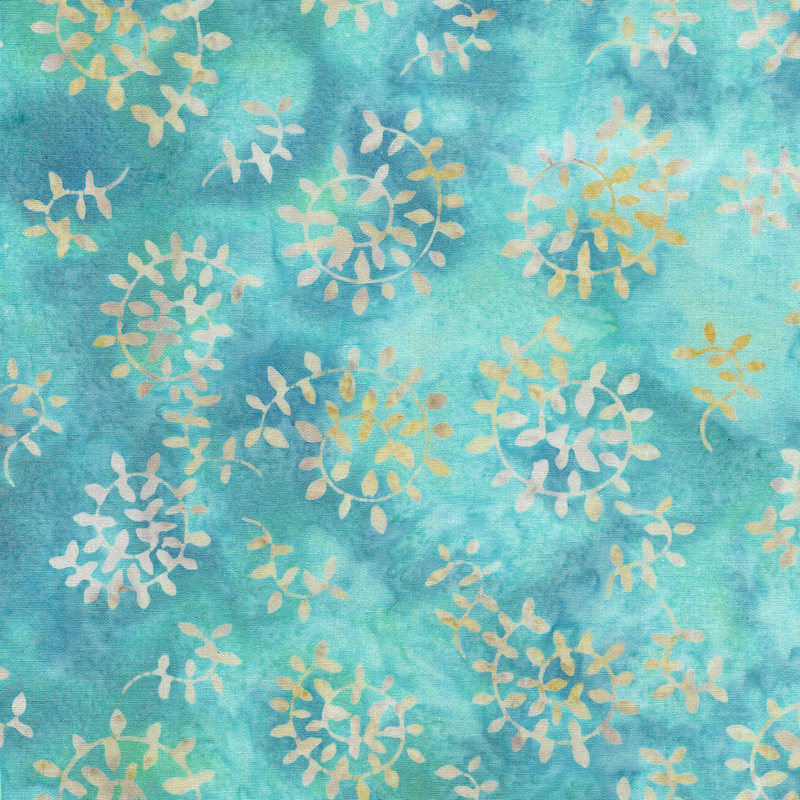Island Batik - IB 922403965 - Teal Chameleon Seaweed - Splish Splash