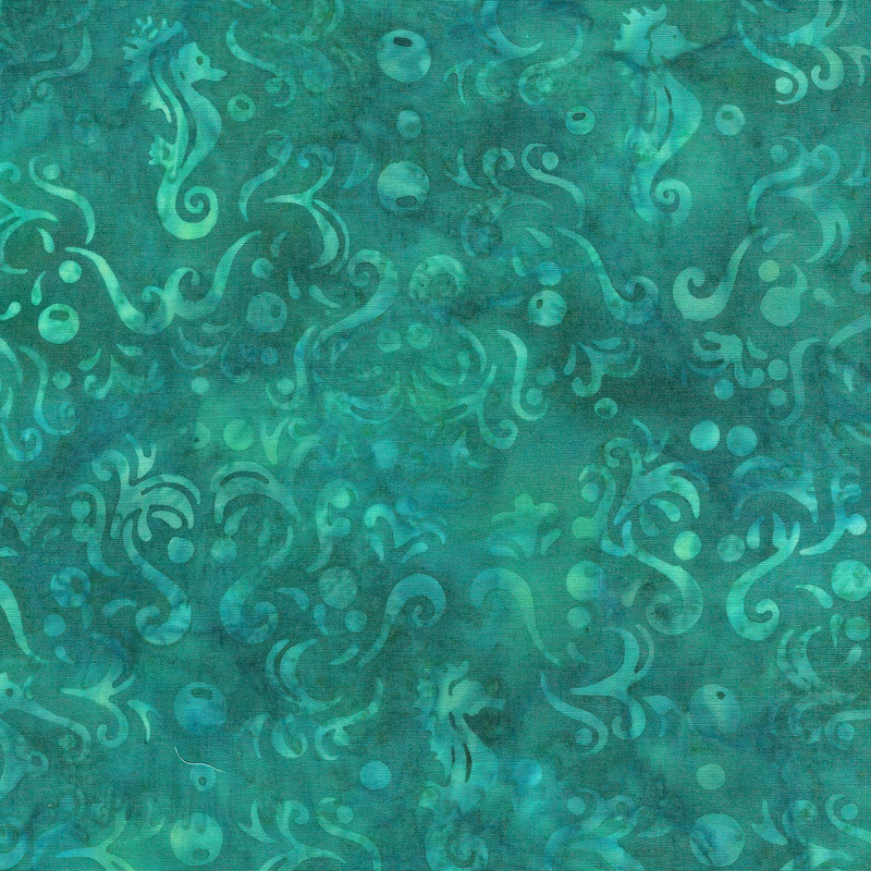 Island Batik - IB 922405970 - Teal Parakeet Splash Medallion - Splish Splash