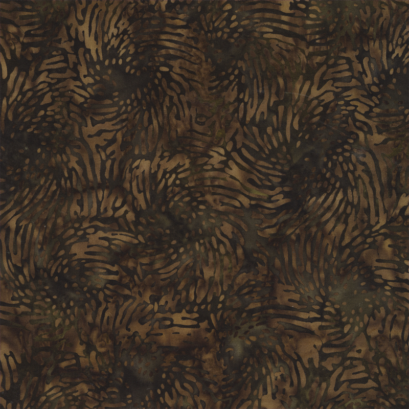 Anthology - 2862Q-X Brown Spiral - Dapper - Batik Fabric