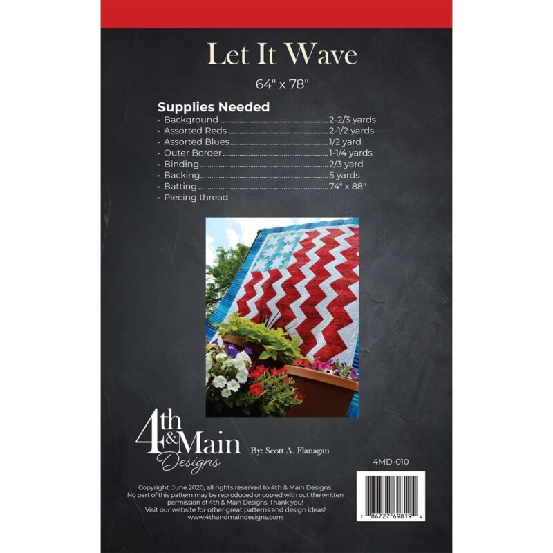 Let It Wave Quilt Pattern - 4th & Main Designs - Scott A Flanagan - Image 2