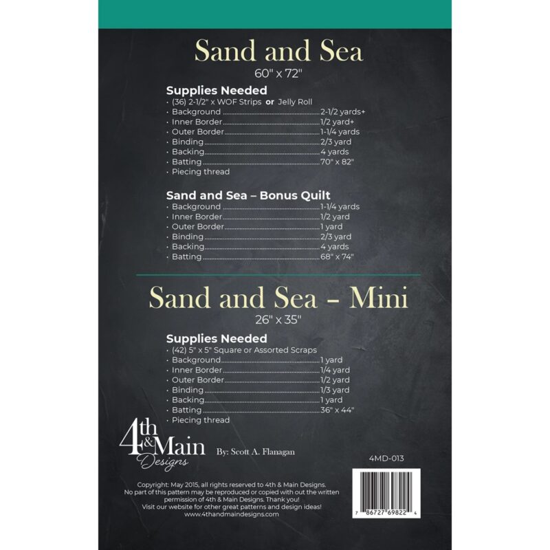 Sand and Sea Quilt Pattern - 4th & Main Designs - Scott A Flanagan - Image 2